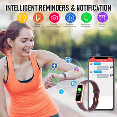 Fitness Tracker With 24 7 Heart Rate Blood Oxygen Sleep Monitor IP68 Waterproof For Women Men