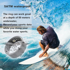 Health Smart Ring, Fitness Tracker, With Heart Rate, Blood Oxygen, Heart Rate Variability, Sleep Monitoring, Step Count, IP68 Compatible With IPhone And Android, No Subscription Fee Required